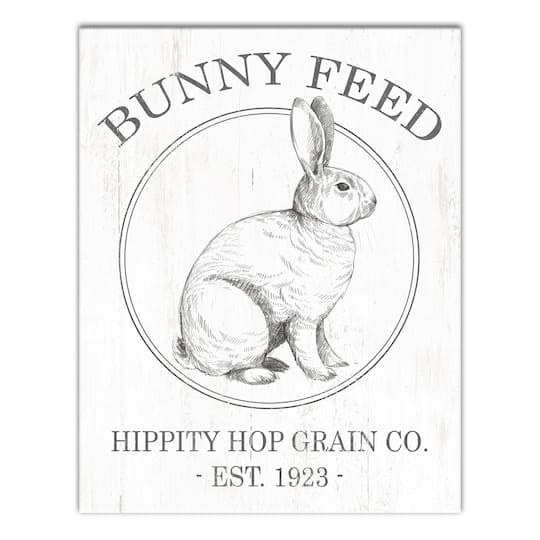 Bunny Feed Hippity Hop Grain Co. Canvas Wall Art